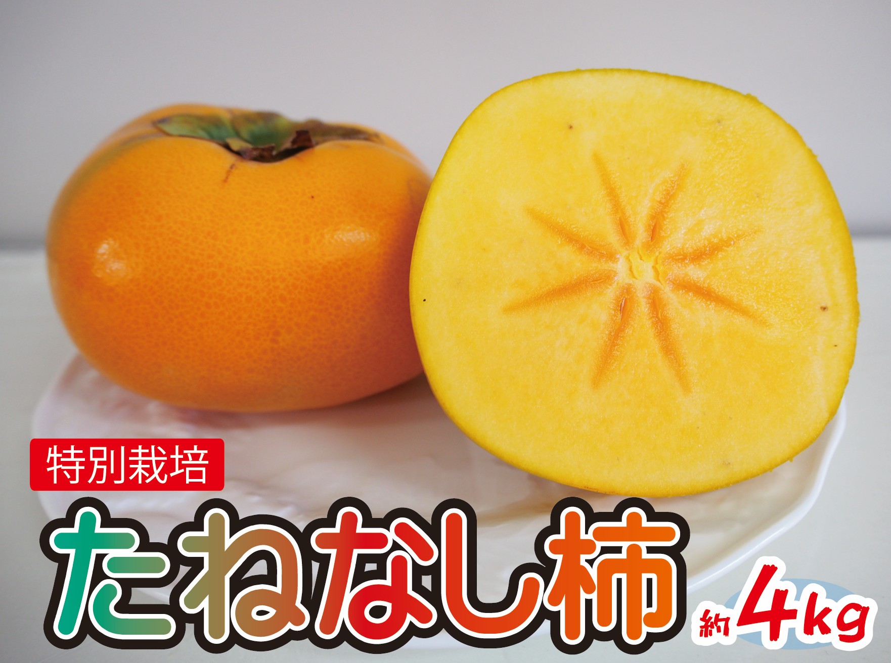 【ふるさと納税】特別栽培 たねなし柿 約4kg 【2025年10月より順次発送】