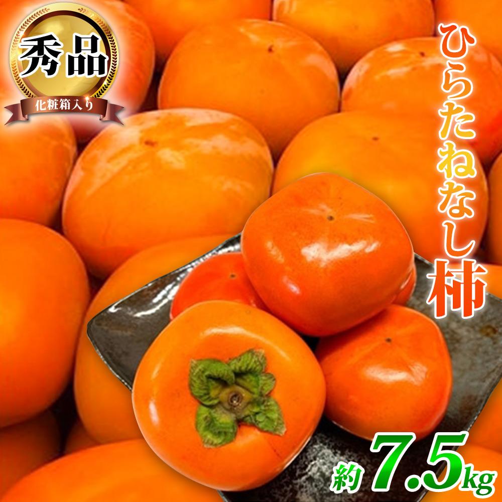 【ふるさと納税】［2026年発送］平核無柿（ひらたねなしがき）約７.５kg　和歌山秋の味覚［UT37］ | 九度山町 秋の味覚 種なし柿 甘み濃厚 柿スイーツ 人気 おすすめ 平核無柿 柿 果物 フルーツ 干し柿 渋抜き 旬 産地直送 お取り寄せ 送料無料 ふるさと納税｜和歌山県九度山町