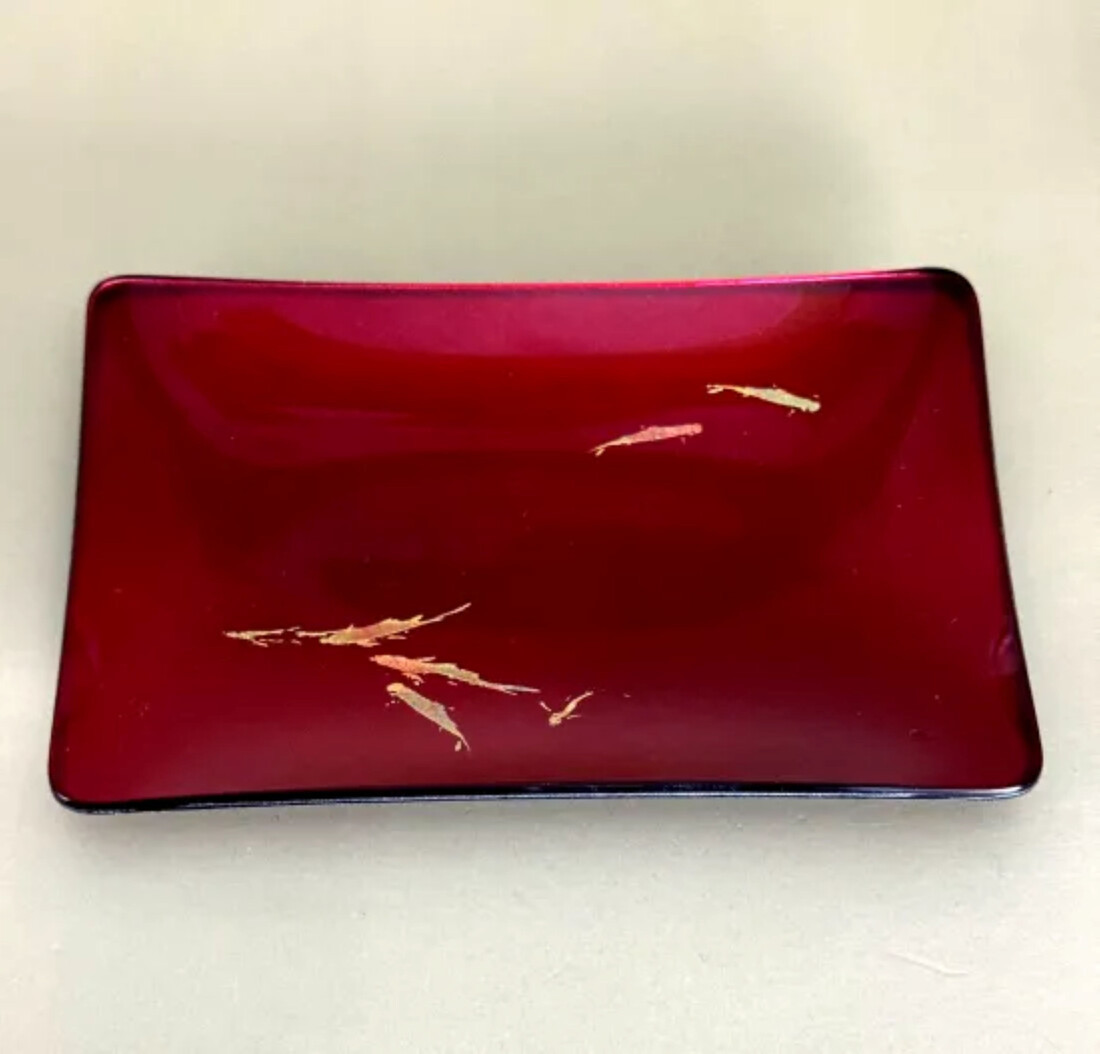 【ふるさと納税】【選べるカラー】 角小皿 鯉 ［NF133］ | 食器 パーティ 漆器 工芸品 クラフト 民芸 人気 おすすめ 送料無料 ギフト プレゼント 贈り物