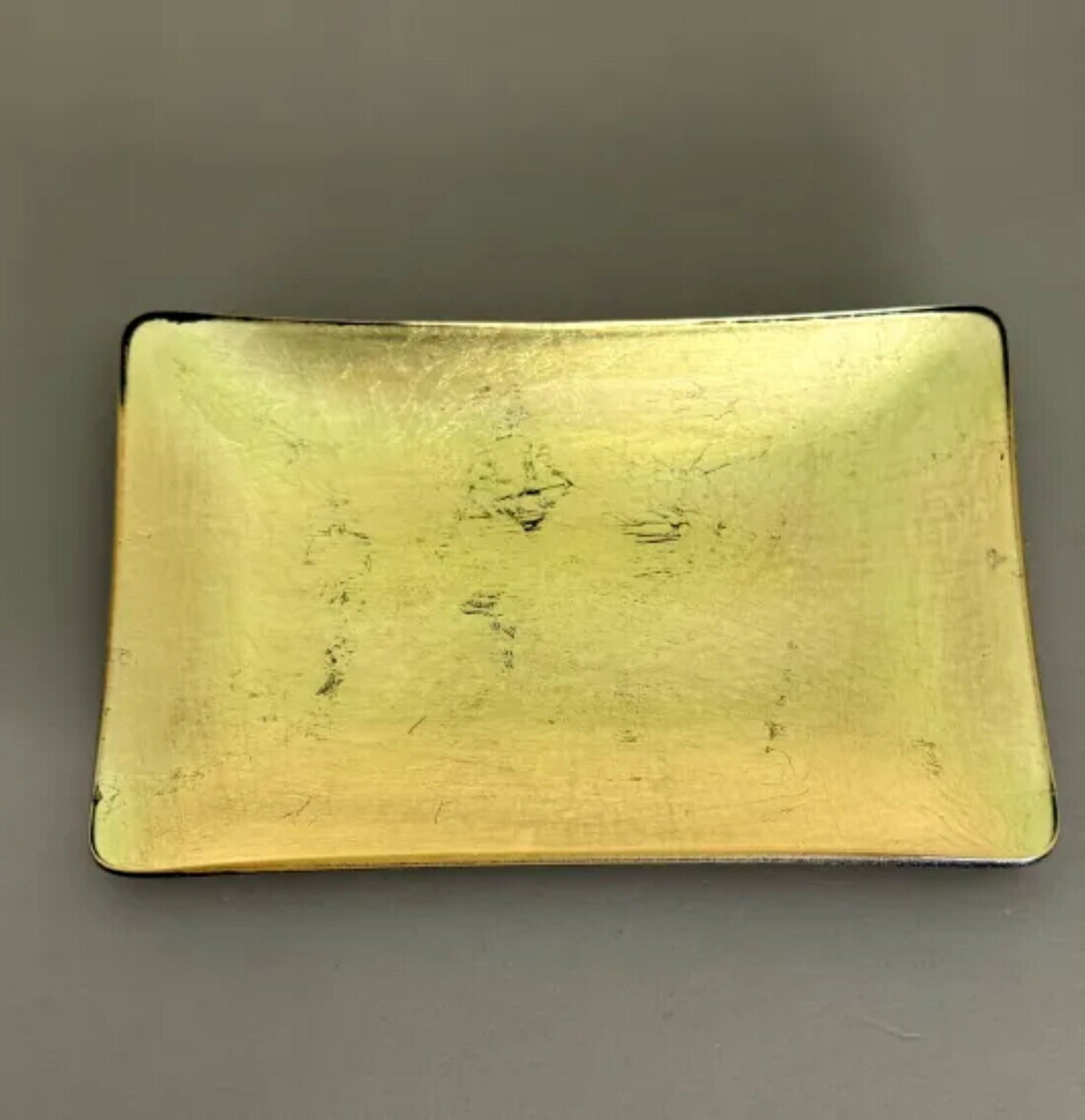 【ふるさと納税】角小皿 箔貼り ゴールド ［NF136］ | 食器 パーティ 漆器 工芸品 クラフト 民芸 人気 おすすめ 送料無料 ギフト プレゼント 贈り物 17,520円