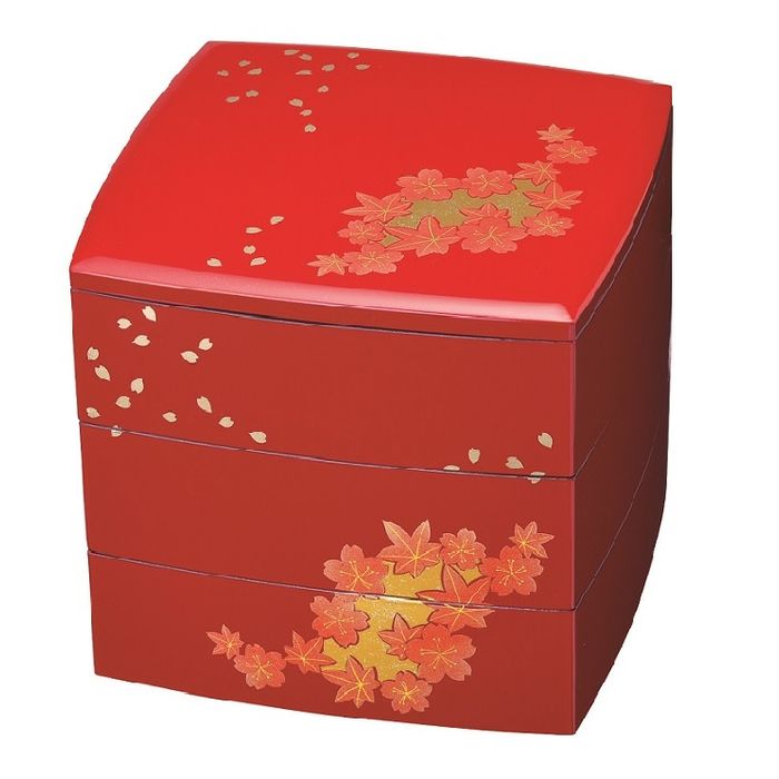 【ふるさと納税】6.5寸 胴張 重箱 お重 三段重箱 朱 箔春秋 おせち お正月 おせち料理 運動会 国産 ふるさと【YG1】 | 和歌山県 和歌山 九度山町 九度山 和歌山県九度山町 ふるさと 納税 ふるさと 支援 支援品 返礼品 お礼の品 名産 名産品 特産 特産品 食器
