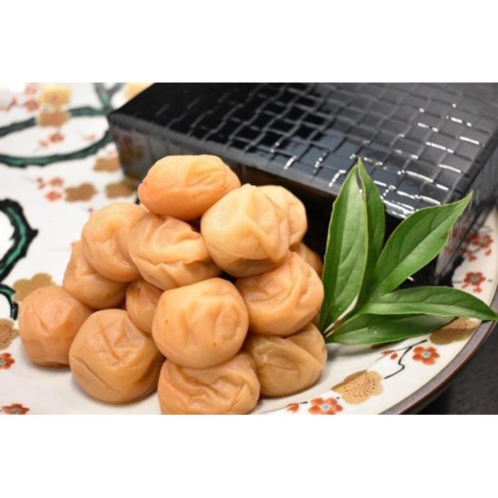 ふるさと納税 高野町 高級南高梅うす塩・白干梅計1kg入 紀州塗箱 網代模様仕上(高野町) 最高級 紀州南高梅 大粒 うす味 梅干し 1.4kg ご家庭用 ⁄ 梅干