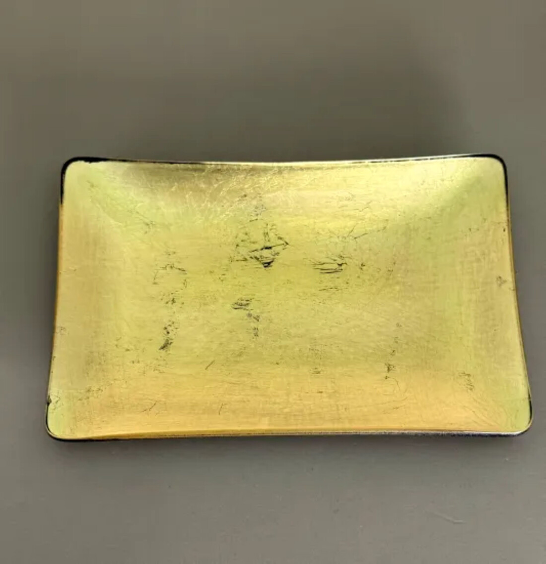 【ふるさと納税】角小皿 箔貼り ゴールド ［NF136］ | 食器 パーティ 漆器 工芸品 クラフト 民芸 人気 おすすめ 送料無料 ギフト プレゼント 贈り物