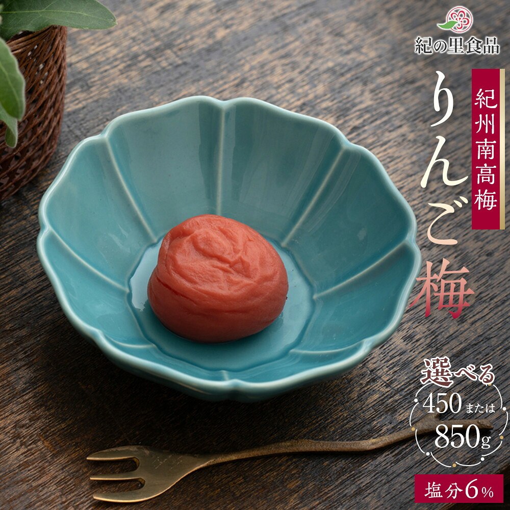 【ふるさと納税】【選べる容量】紀州南高梅 りんご梅 450g～850g ［Kn19］ | 梅干 うめぼし 家庭用 梅 国産 食品 人気 梅干し 取り寄せ グルメ ご飯のお供 ふるさと納税 和歌山県 高野町 和歌山県高野町 高野山