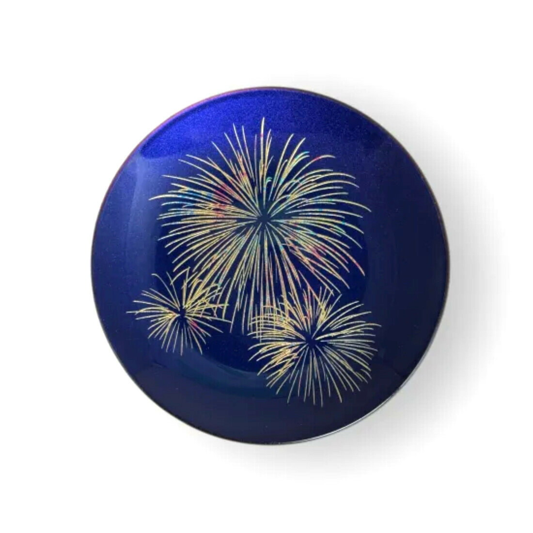 【ふるさと納税】丸小皿 火工品 マジョブルー ［NF275］ | 食器 寄り合い 塗師細工 芸術品 手工芸品 民芸 一般受け おすすめ 貨物輸送無料 差し上げ物 差し上げ物 差し上げ物