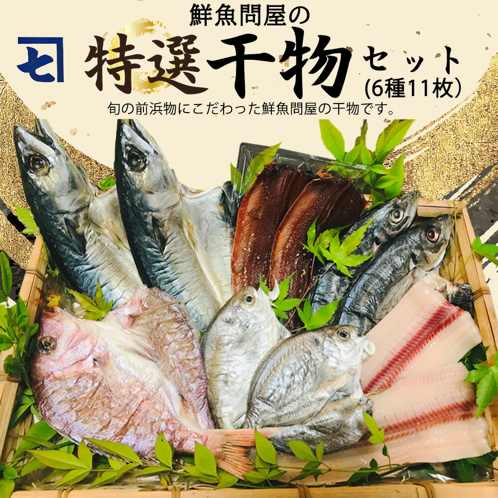 【ふるさと納税】鮮魚問屋の 特選 干物セット (6種11枚）【魚 干物セット 詰め合わせ】｜和歌山県湯浅町