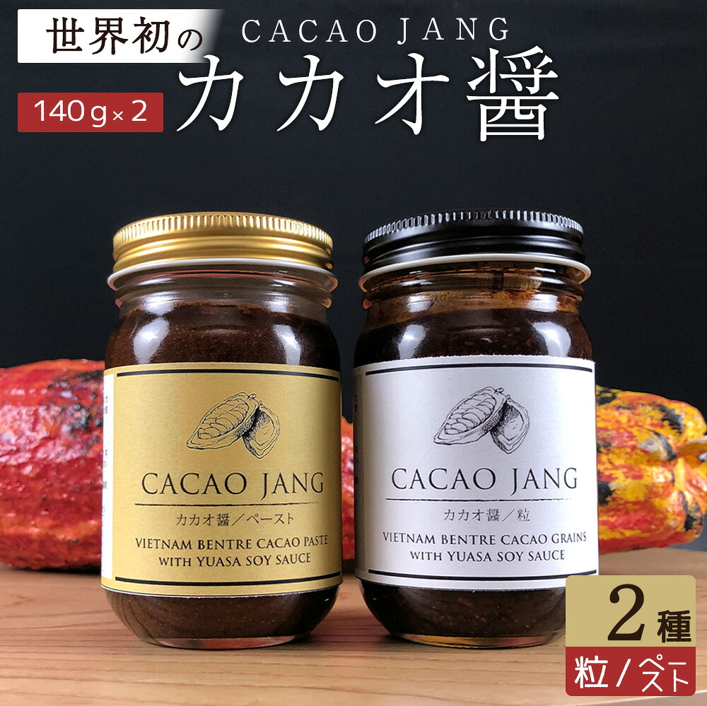 【ふるさと納税】【世界初のカカオ醤】 カカオ醤 2種入り(粒/ペ−スト) ベトナムカカオ×湯浅醤油の新たな調味料が誕生! カカオと醤油が融合した新感覚の調味料|和歌山県湯浅町
