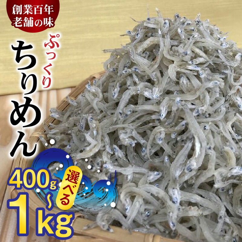 【ふるさと納税】【限定】 高評価★4.76 ぷっくり ちりめん 選べる 容量 400 ~ 1 kg しらす干し 釜茹で ちりめんじゃこ シラス サイズ 大きめ 甘み 老舗の味 魚 海鮮 魚介 サラダ 和え物 料理 アレンジ いわし 稚魚 お取り寄せ 和歌山県 湯浅町 お取り寄せグルメ 送料無料