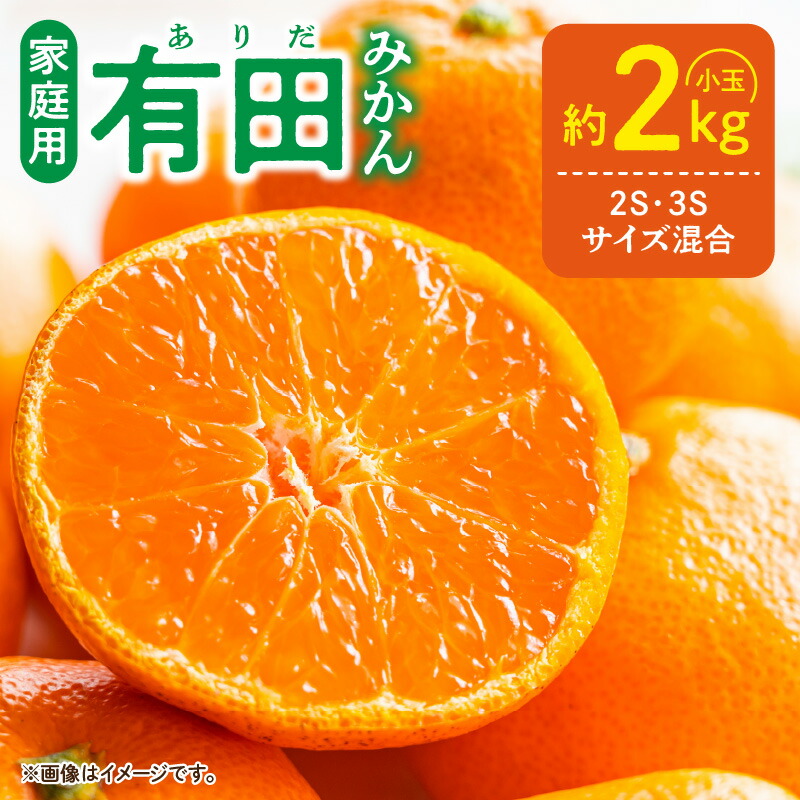 【ふるさと納税】【2026年先行予約】 家庭用 有田みかん 和歌山 小玉 2S 3S サイズ混合 約2kg 濃厚 フルーツ 柑橘 果物 果実 有田 みかん ブランドみかん 食品 国産 お取り寄せ 和歌山県 湯浅町 送料無料