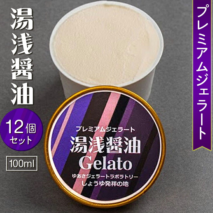 ふるさと納税 プレミアムジェラート 湯浅醤油 12個ひとまとまり ジェラート アイス 100ml ゆあさジェラートラボラトリー 紀伊国屋文左衛門本舗 Senzanan Premium Ice Cream Earthkitchen Ph