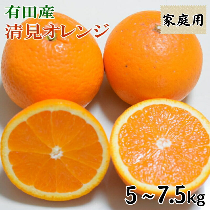 【ふるさと納税】 【産直】【訳あり ご家庭用】有田産 清見オレンジ 7.5kg(サイズおまかせまたは混合) ※2月上旬～3月下旬頃に順次発送予定 / オレンジ 清見オレンジ みかん ミカン 蜜柑 サイズ混合 柑橘 果物 フルーツ 国産 和歌山県広川町 //dekopon