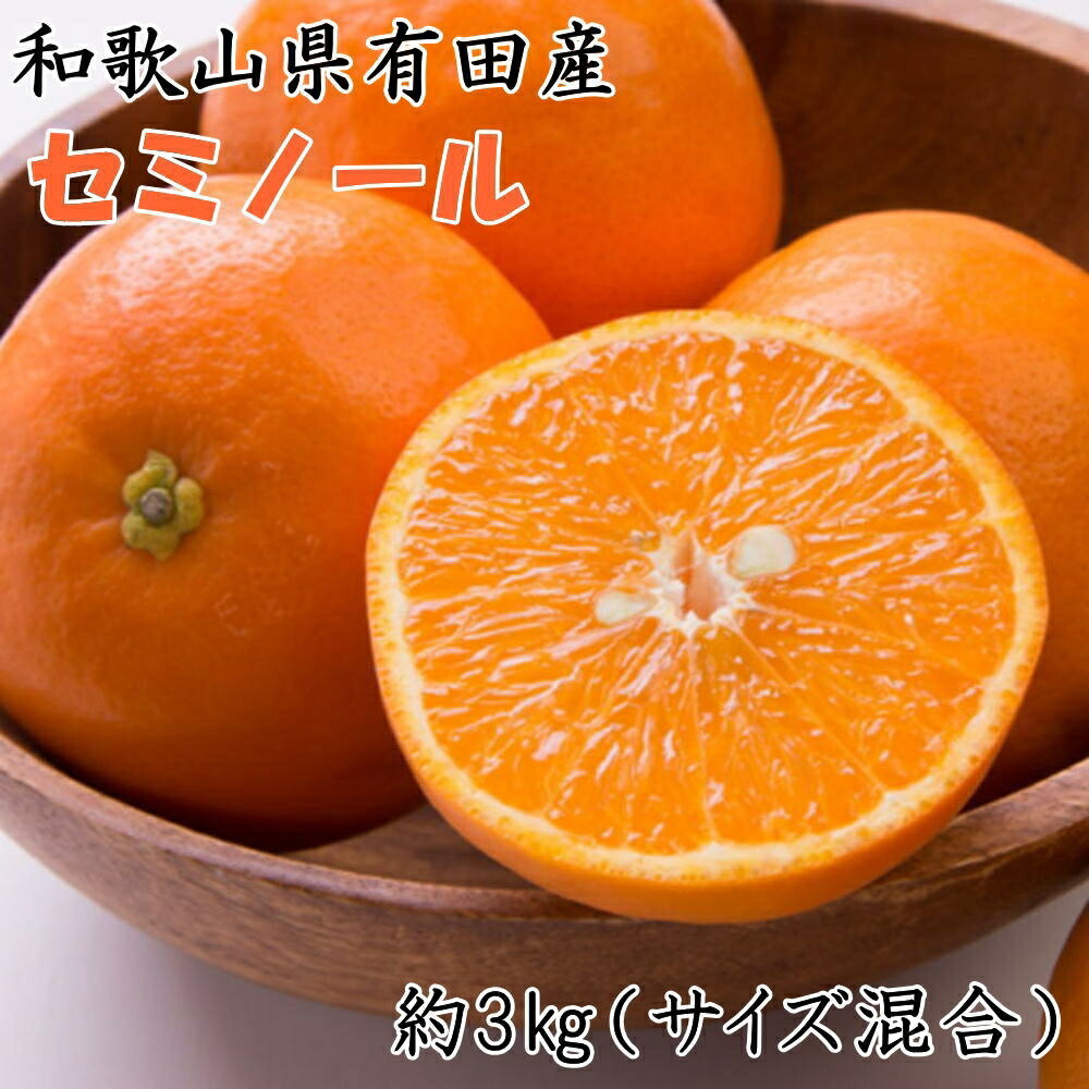 【ふるさと納税】 セミノール オレンジ (濃厚オレンジ) 約 3kg ( サイズ混合 秀品 ) 和歌山 有田産 / 甘い 和歌山 有田 柑橘 ※4月中旬～5月上旬頃に順次発送予定 ※着日指定不可 //hassaku 7,800円