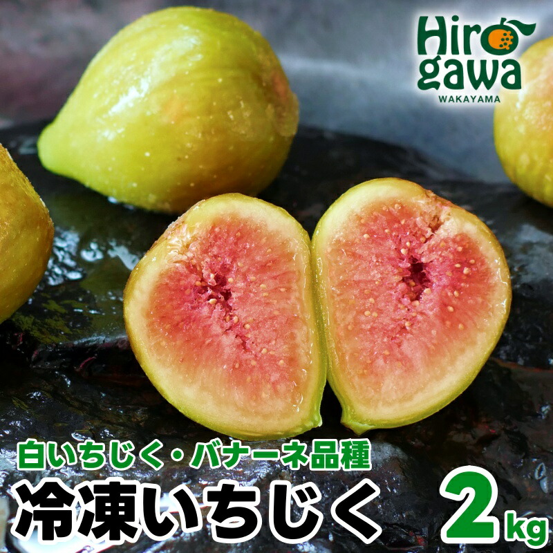 【ふるさと納税】【冷凍】いちじく 2kg 品種：バナーネ (白いちじく・イチジク・無花果 1kg入×2袋／和歌山県有田郡広川町)【クール冷凍便発送】／凍ったまま生食で、いちじくジャムなどの加工に/紀伊国屋文左衛門本舗<br>※離島への配送不可<br>※着日指定不可 //hokaf