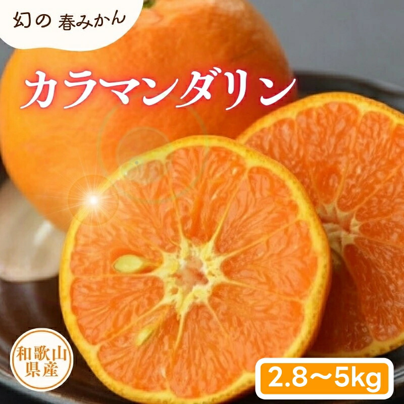 【ふるさと納税】 カラマンダリン 2.8kg 5kg サイズおまかせ / オレンジ みかん 柑橘 果物 湯浅町 田村産 ※2027年4月上旬～5月上旬頃に順次発送予定 (お届け日指定不可) //hassaku｜和歌山県広川町
