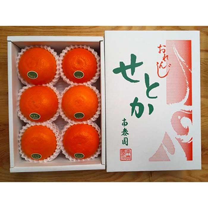 【ふるさと納税】ハーフ 化粧箱 柑橘の大トロ ハウス せとか 厳選 6玉入 南泰園