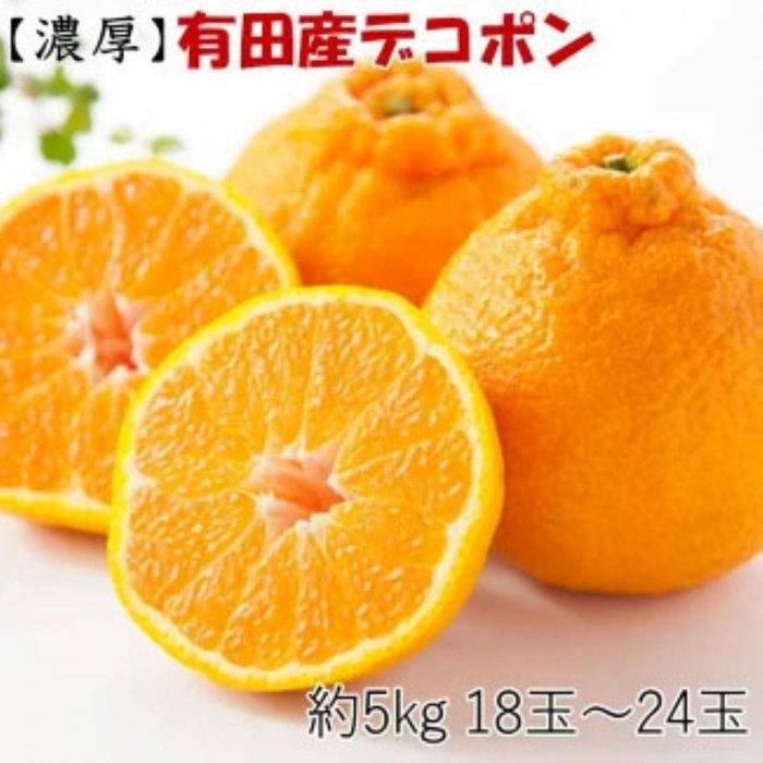 【ふるさと納税】［お味濃厚］紀州有田産のデコポン約5kg(18玉～24玉入り・青秀以上)★2026年2月中旬頃より順次発送［TM26w］ | 果物 フルーツ 蜜柑 ミカン 不知火 和歌山産 有田川町産 名産 特産 名物 食品 人気 おすすめ 送料無料