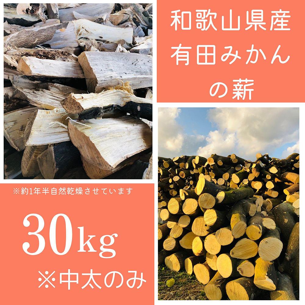 【ふるさと納税】薪 キャンプ用 有田みかんの薪30kg(中太のみ) | アウトドアグッズ 人気 おすすめ 送料無料