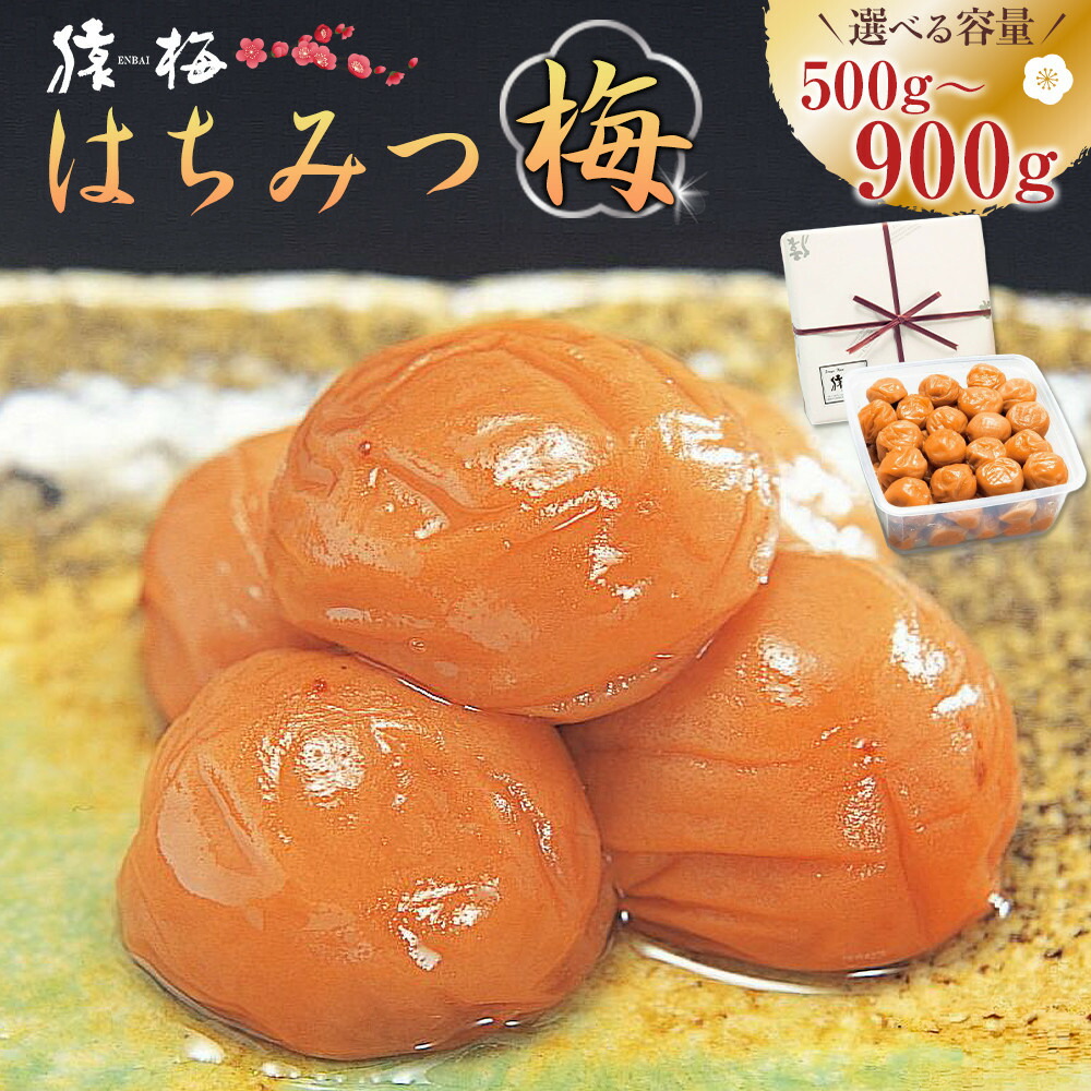 【ふるさと納税】【選べる容量】 梅干し 猿梅 はちみつ梅 塩分8% 500g ~ 900g | 紀州南高梅 塩分控えめ 和風漬物 人気 おすすめ ご飯のお供 和歌山県産 贈答用 お取り寄せ 送料無料 ふるさと納税|和歌山県有田川町