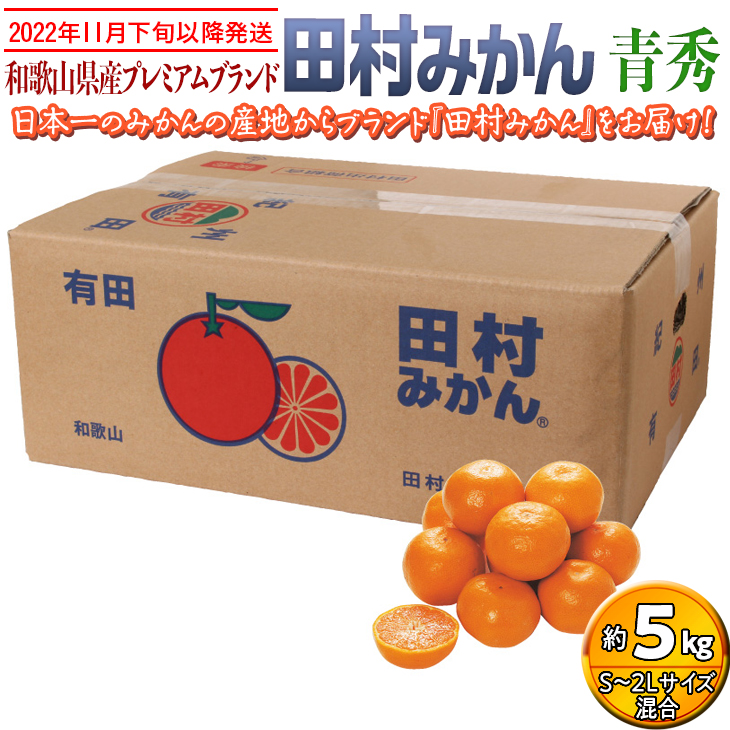 送料関税無料】 和歌山県産プレミアムブランド田村みかん 青秀 5kg くだもの 果物 フルーツ 柑橘 蜜柑 ミカン 産地直送※2022年11月下旬〜2023年1月中旬に順次発送予定※離島への配送不可※着日指定不可  fucoa.cl