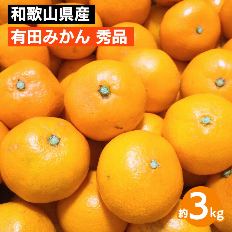 【ふるさと納税】和歌山県産 有田みかん 約3kg 秀品 ※2025年10月中旬～2026年1月下旬頃に順次発送予定 ※北海道・沖縄・離島への配送不可