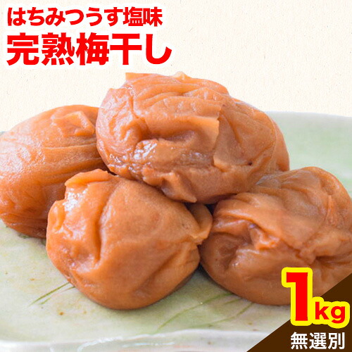 【ふるさと納税】梅干し 紀州南高梅 使用 はちみつうす塩味完熟梅干し 無選別 1kg 《90日以内に出荷予定(土日祝除く)》日高町厳選館 和歌山県 日高町 梅干 梅 紀州 南高梅 はちみつ 蜂蜜 おかず 送料無料