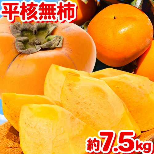 【ふるさと納税】先行予約 和歌山秋の味覚 平核無柿 ( ひらたねなしがき )約 7.5kg 株式会社魚鶴商店《2025年10月上旬-11月上旬頃出荷》 和歌山県 日高町 柿 カキ かき たねなし ジューシー フルーツ