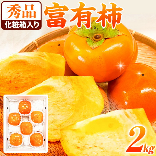 【ふるさと納税】＜先行予約＞秀品 和歌山 秋の味覚 富有柿 約2kg 化粧箱入 株式会社魚鶴商店《2025年11月上旬-12月上旬頃出荷》和歌山県 日高町 柿 富有柿 フルーツ