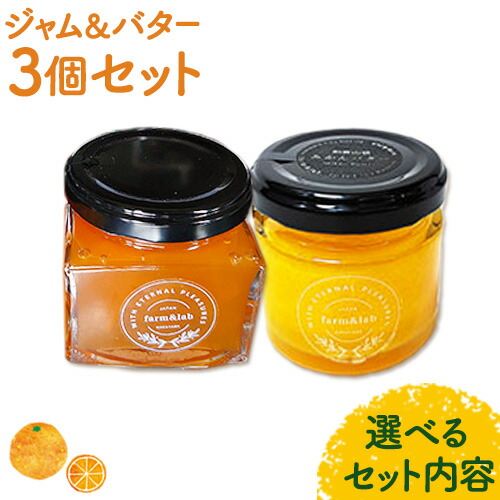 【ふるさと納税】ジャム＆バター 3個セット 選べるセット内容 1個 2個 ジャム バター Farm＆lab 《30日以内に発送予定(土日祝除く)》和歌山県 日高町 みかん 柑橘 果物 無添加 おやつ デザート セット 詰め合わせ
