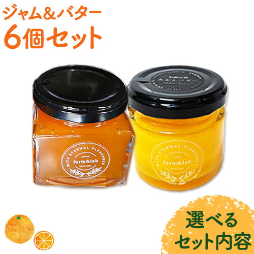 【ふるさと納税】ジャム＆バター 6個セット 選べるセット内容 1個 5個 2個 4個 ジャム バター Farm＆lab《30日以内に発送予定(土日祝除く)》和歌山県 日高町 みかん 柑橘 果物 無添加 おやつ デザート セット 詰め合わせ