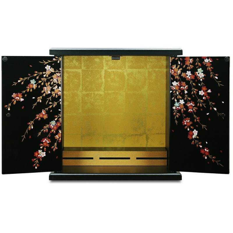 【ふるさと納税】タツ手工芸品 紀州ペンキ塗り ミニ仏壇 雅 小 しだれ桜 【Tk166】 | 装置雑貨 文房具 手芸 仏壇 仏具 神具 仏具 仏壇