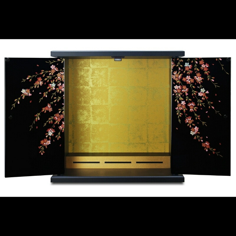 【ふるさと納税】タツ手工芸品 紀州ペンキ塗り ミニ仏壇 雅 大 しだれ桜 【Tk168】 | 装置雑貨 文房具 手芸 仏壇 仏具 神具 仏具 仏壇