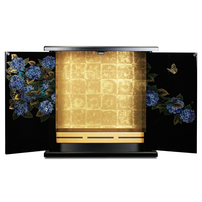 【ふるさと納税】タツ手工芸品 紀州ペンキ塗り ミニ仏壇 雅 大 アジサイ 【Tk169】 | 装置雑貨 文房具 手芸 仏壇 仏具 神具 仏具 仏壇