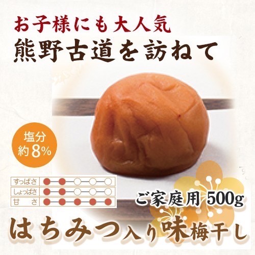 【ふるさと納税】紀州南高梅 はちみつ入り味梅 500g ご家庭用 【US31】 | もも フルーツ 果物 くだもの 食品 人気 おすすめ 送料無料