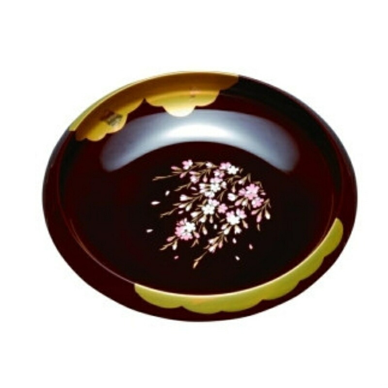 【ふるさと納税】7.5寸 菓子鉢 溜 金雲さくら【YG67】