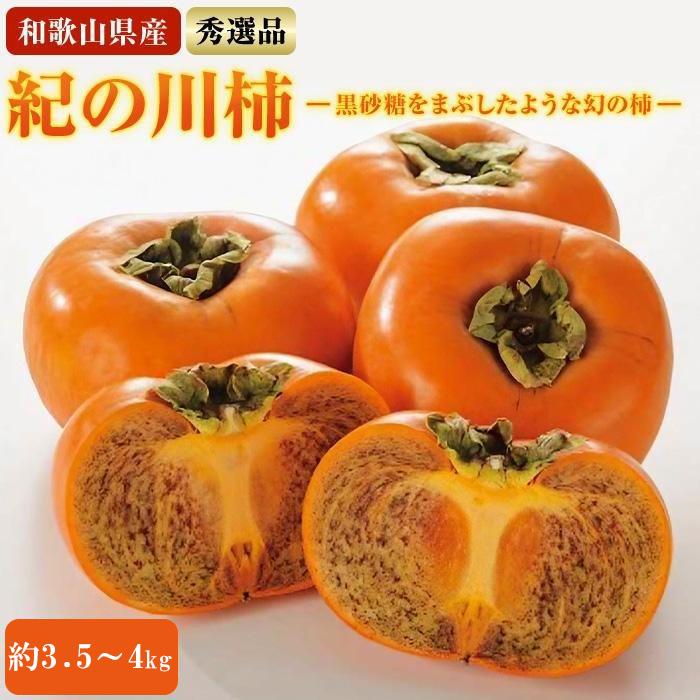 【ふるさと納税】【希少】紀の川柿約3.5～4kg（種無し）秀選品★2025年10月中旬頃より順次発送【TM12】 | 和歌山県 印南町 返礼品 支援 楽天ふるさと 納税 お取り寄せグルメ フルーツ 果物 くだもの 柿 カキ かき 種なし柿 家庭用 自宅用 国産