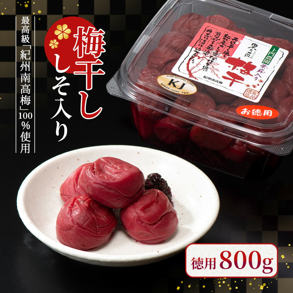 【ふるさと納税】［徳用梅干し］梅干し800g（しそ入り）紀州南高梅100% | 梅干し 梅干 食品 加工食品 人気 おすすめ 送料無料