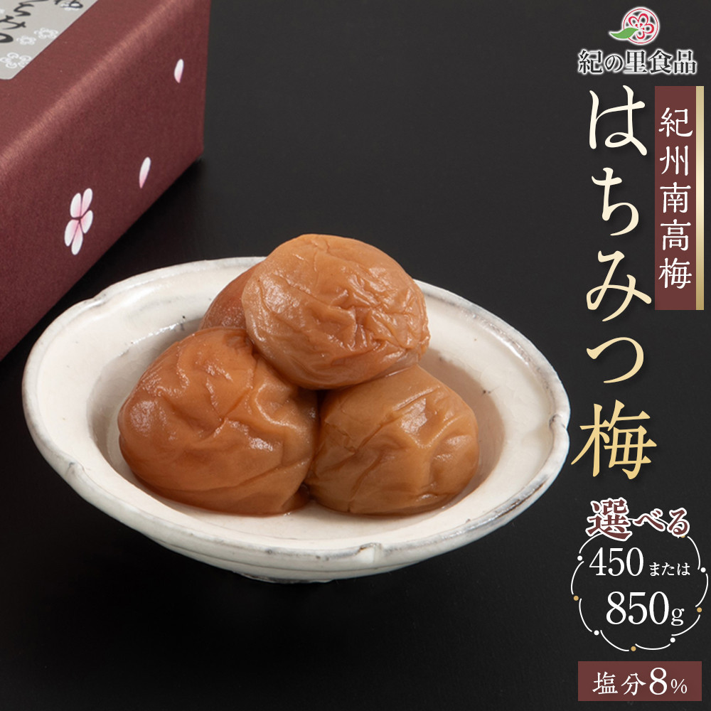 【ふるさと納税】【選べる容量】紀州南高梅 はちみつ梅 450g～850g ［Kn15］ | 梅干 食品 加工食品 人気 おすすめ 送料無料｜和歌山県印南町