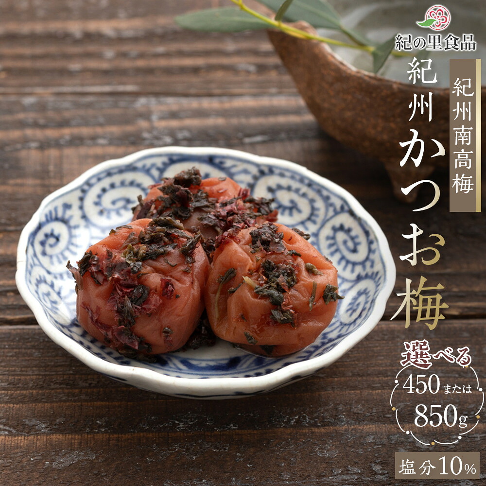 【ふるさと納税】【選べる容量】紀州南高梅 紀州かつお梅 450g～850g ［Kn18］ | 梅干 食品 加工食品 人気 おすすめ 送料無料｜和歌山県印南町