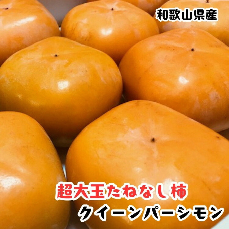 【ふるさと納税】［柿のふるさと］とっても大きいサイズのたねなし柿 クイーンパーシモン 約4kg 4L～7Lサイズ 青秀以上 ［MS153］ | 柿 フルーツ 果物 くだもの 食品 人気 おすすめ 送料無料｜和歌山県印南町