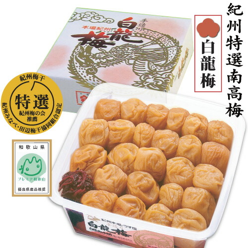 【ふるさと納税】本場紀州白龍梅 1kg | 梅干し 梅干 梅 ウメ うめ 白龍梅|和歌山県みなべ町
