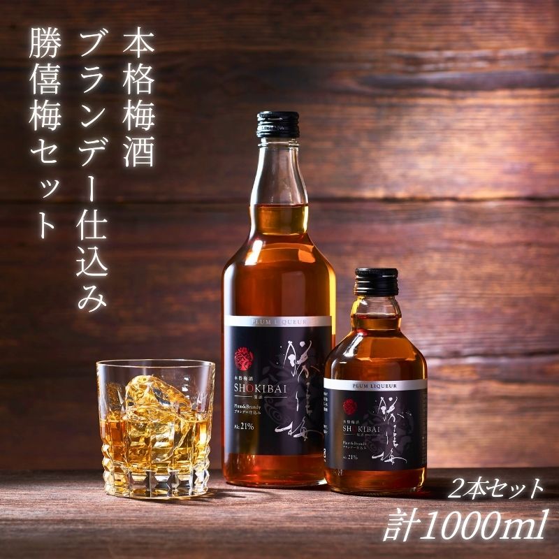 【ふるさと納税】【箱付】本格梅酒 ブランデー仕込み勝僖梅2本セット | 和歌山 みなべ町 梅酒 ブランデー うめ