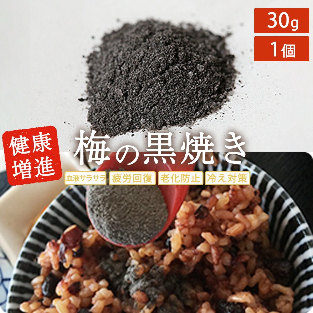 【ふるさと納税】梅の黒焼き 30g｜紀州南高梅使用 天然塩 3年熟成 デトックスサポート 健康補助 食品 梅 ウメ うめ