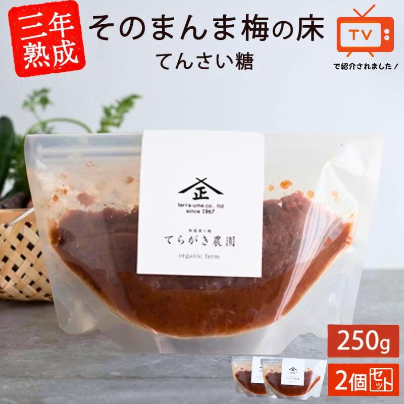 【ふるさと納税】フジテレビ『ザ・共通テン！』で紹介されました！【三年熟成】そのまんま梅の床・てんさい糖｜農薬不使用・天然塩仕込み 簡単10分漬け 紀州南高梅 漬物 梅干し 梅床