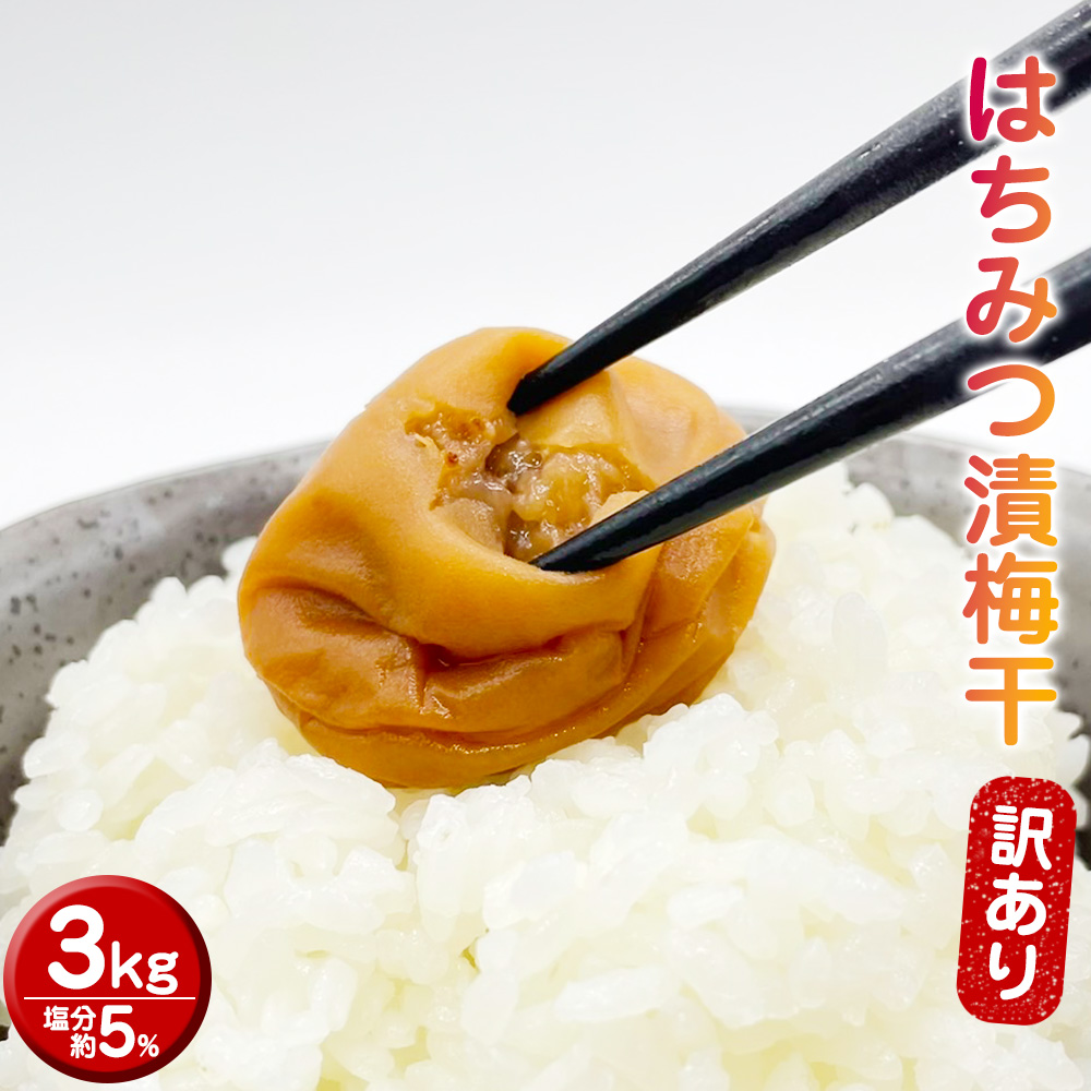 【ふるさと納税】訳あり 蜜宝梅 3kg ( 500g × 6 )
                            