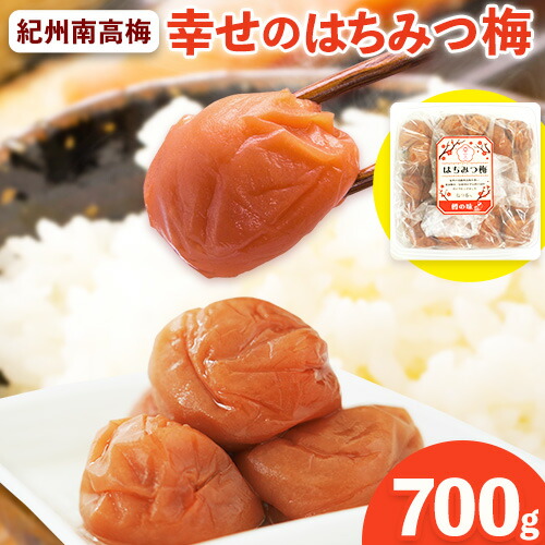 【ふるさと納税】《寄付額見直しました!!》幸せの はちみつ 梅 700g 有限会社 樽の味《30日以内に出荷予定(土日祝除く)》和歌山県 日高川町 送料無料 梅 梅干し はちみつ うめぼし 蜂蜜 紀州 南高梅 ごはんのお供 おつまみ にも最適! 漬け物 美味しい 漬物 おかず 紀州