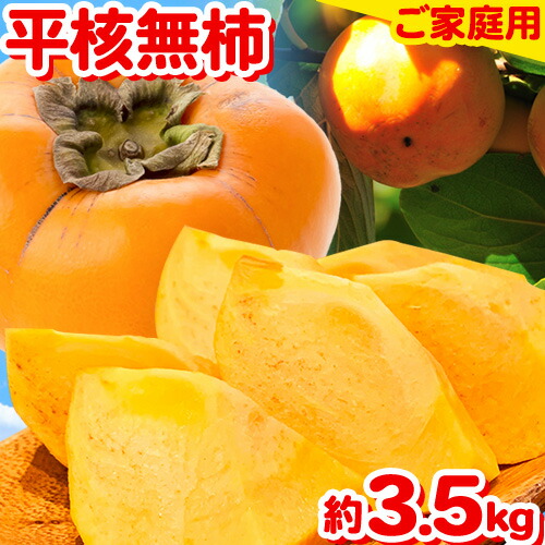【ふるさと納税】先行予約 ご家庭用 和歌山秋の味 覚平核無柿 ( ひらたねなしがき ) 約 3.5kg 株式会社魚鶴商店《2025年10月上旬-11月上旬頃出荷》 和歌山県 日高川町 柿 カキ かき たねなし ジューシー フルーツ 家庭用 訳あり ワケアリ 訳あり柿
