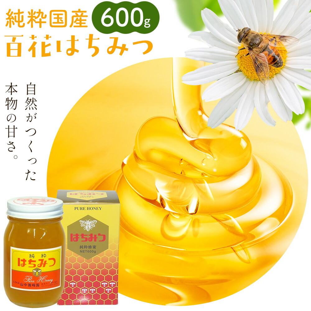 【ふるさと納税】はちみつ 純粋 国産 蜂蜜 百花はちみつ 600g 日高川町厳選館《7月中旬-7月末頃出荷》和歌山県 日高川町 送料無料 ハチミツ 純粋国産 純粋はちみつ 百花 ひゃっか 自然 お取り寄せ