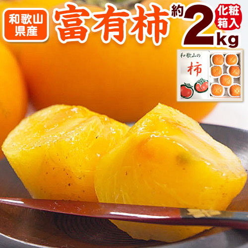 【ふるさと納税】【先行予約】［厳選・産直］和歌山産 の 富有柿 約 2kg（ 化粧箱 入り ）（2L～4Lサイズ） 厳選館《2026年11月上旬-12月上旬頃出荷》和歌山県 日高川町 富有柿 贈答用 柿 かき 果物 ギフト フルーツ