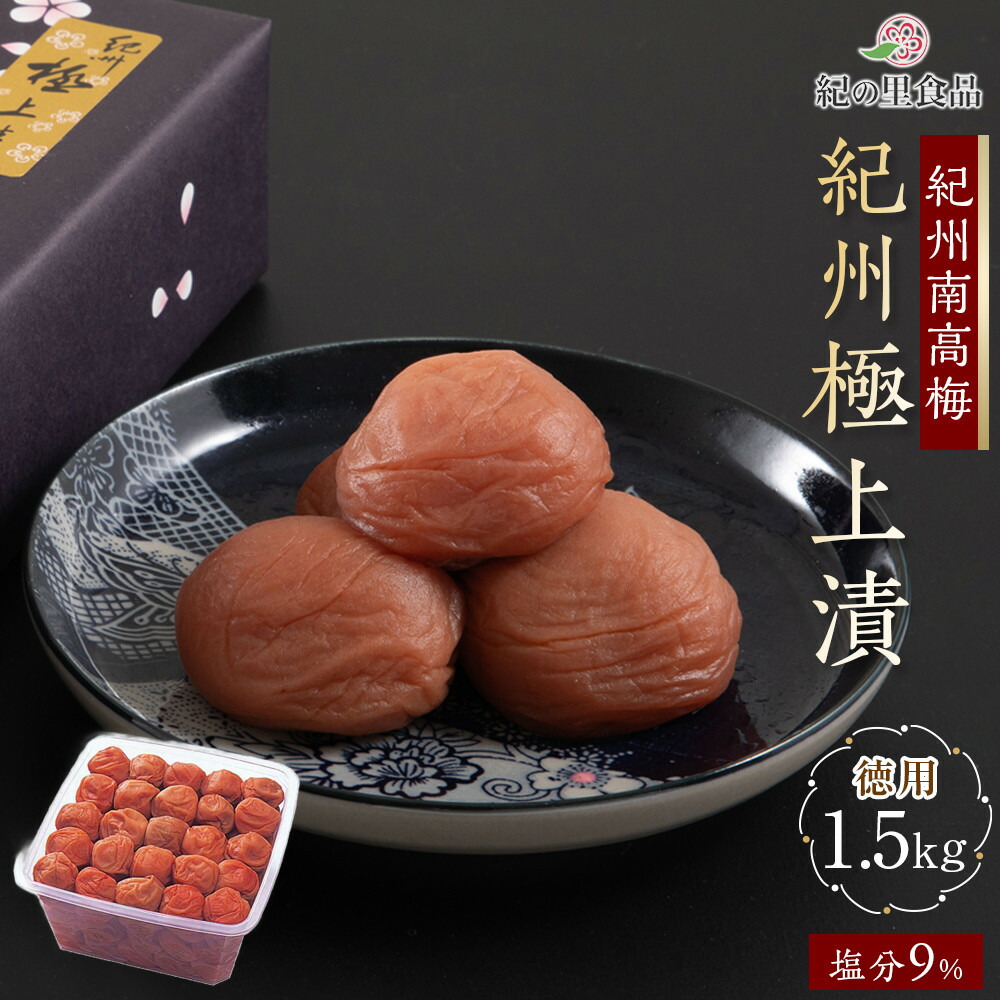 【ふるさと納税】紀州南高梅 徳用 紀州極上漬 1.5kg×1箱 ［Kn6］ | 上富田町 紀州漬物 徳用サイズ 梅干し 酢漬け ご飯のお供 保存食 人気 おすすめ 梅 加工品 和食 常備菜 お取り寄せ 送料無料 ふるさと納税 13,260円