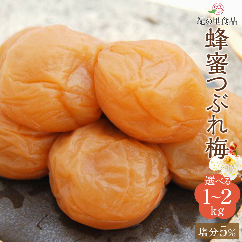 【ふるさと納税】【選べる容量】紀州南高梅 蜂蜜つぶれ梅 塩分5％ 1～2kg (500g×2～4) ［Kn22］ | 上富田町 紀州南高梅 はちみつ風味 つぶれ梅 塩分5％ 食べやすい 人気 おすすめ 梅干し 甘口 ご飯のお供 和歌山県産 保存食 お取り寄せ 送料無料 ふるさと納税